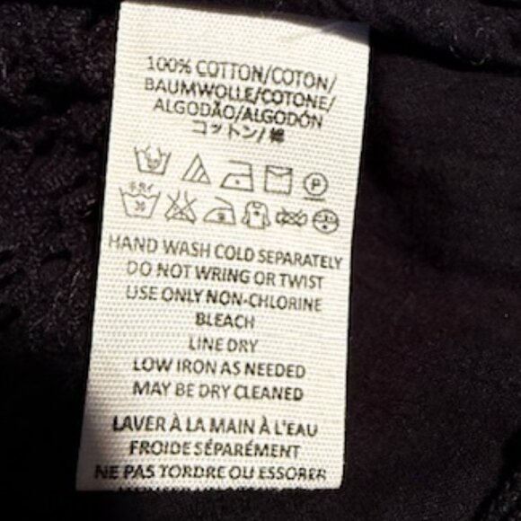 Free People Black Constant Crush Pintucked Bohemian Style Sleeveless Top Size M - Picture 9 of 10